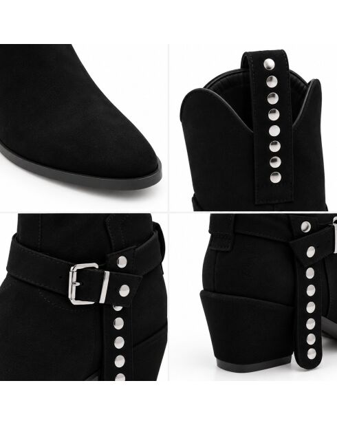Bottes en cuir Elche noires