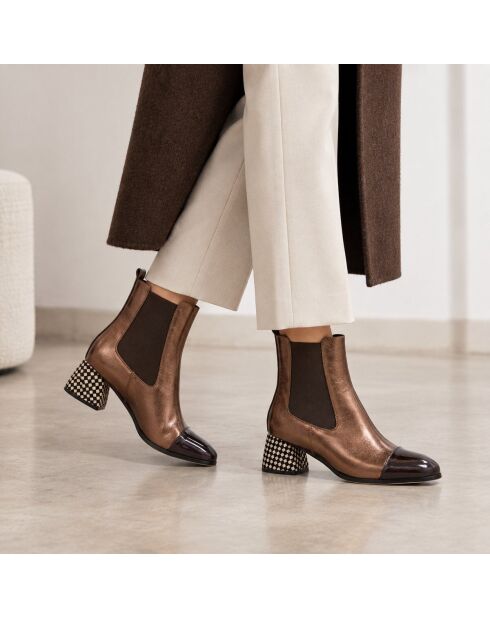 Bottines en cuir Formenteraza multicolores