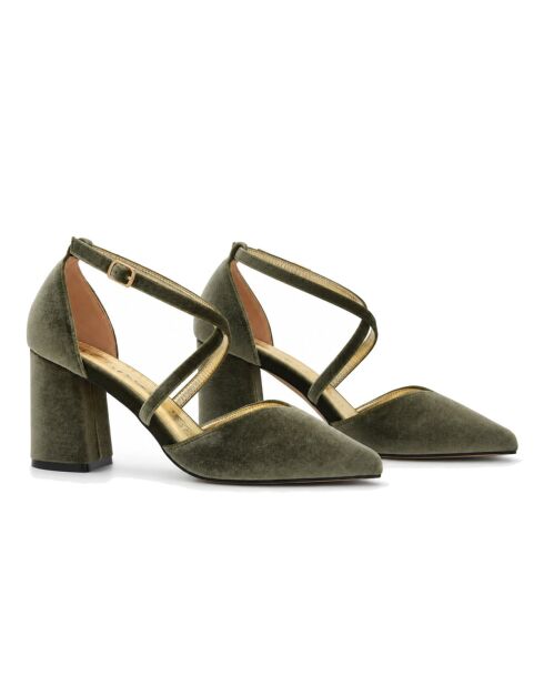 Escarpins en cuir Baeza verts