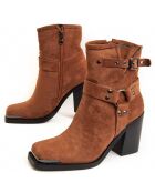 Bottines à talon Town marron