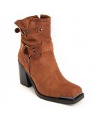 Bottines à talon Town marron