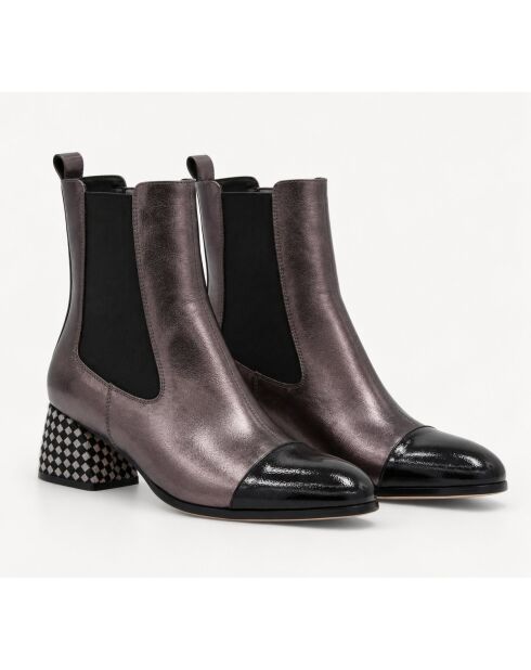 Bottines en cuir Formenteraza grises