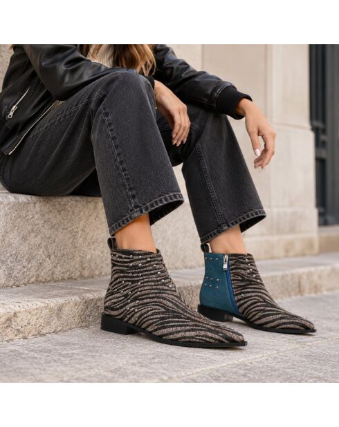 Bottines en cuir Granadana bleues