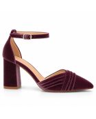 Paarse leren pumps van Aranjuezza