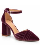 Paarse leren pumps van Aranjuezza