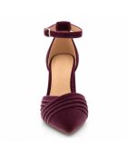 Paarse leren pumps van Aranjuezza