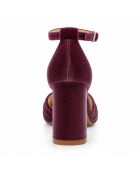 Paarse leren pumps van Aranjuezza
