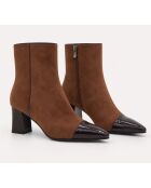 Bottines en cuir Malaga taupe