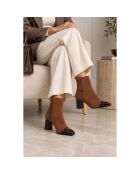 Bottines en cuir Malaga taupe