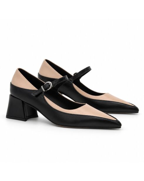 Escarpins en cuir Sitgesna noirs