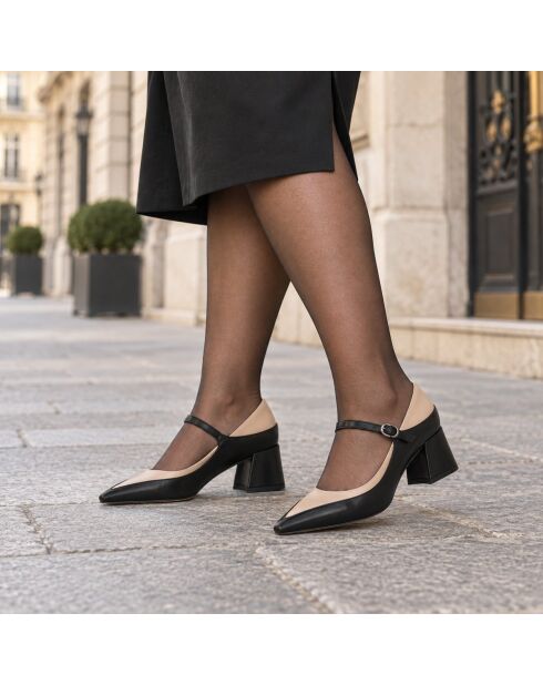 Escarpins en cuir Sitgesna noirs