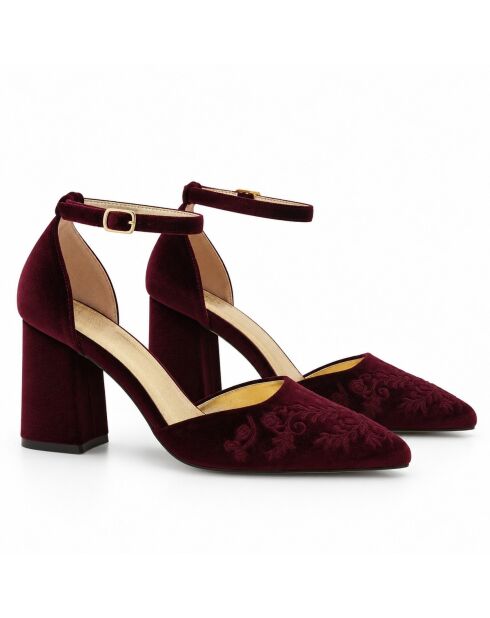 Escarpins en cuir Salerno bordeaux