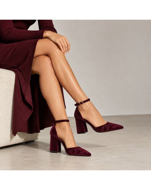 Escarpins en cuir Salerno bordeaux