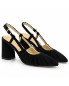 Schwarze Cascasina-Lederpumps