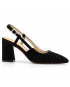 Schwarze Cascasina-Lederpumps