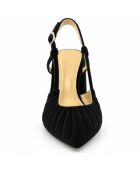 Schwarze Cascasina-Lederpumps