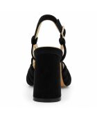 Schwarze Cascasina-Lederpumps