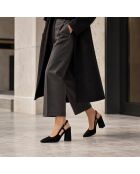 Schwarze Cascasina-Lederpumps