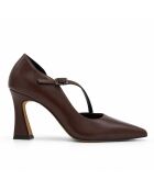 Bruine leren pumps van Segoviana