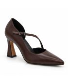 Bruine leren pumps van Segoviana
