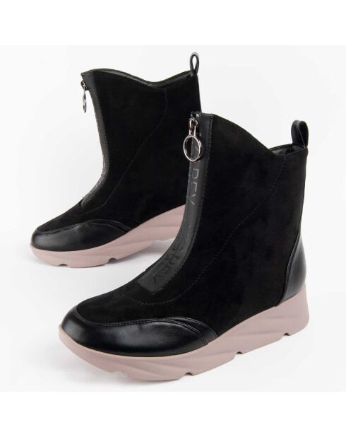 Bottines compensées Calig6 noires