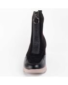 Bottines compensées Calig6 noires