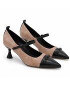 Schwarze Lederpumps Ravenaza
