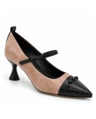 Schwarze Lederpumps Ravenaza