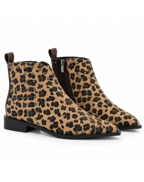 Bottines en cuir Jaenza marron