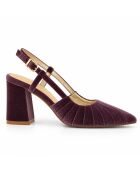 Paarse leren pumps van Cascais