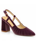 Paarse leren pumps van Cascais