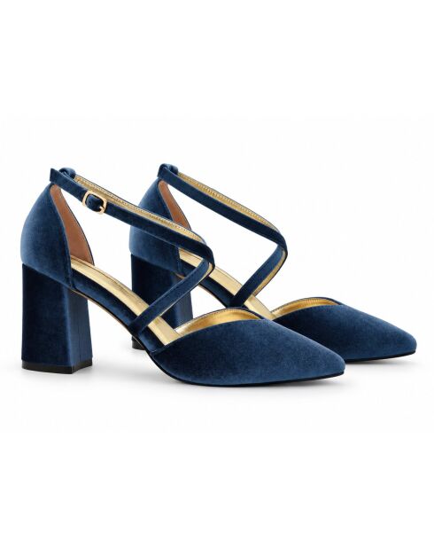 Escarpins en cuir Baeza bleus