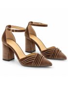 Aranjuezza taupe leren pumps