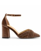 Aranjuezza taupe leren pumps