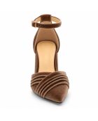 Aranjuezza taupe leren pumps