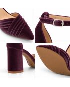 Paarse leren pumps van Aranjuezza