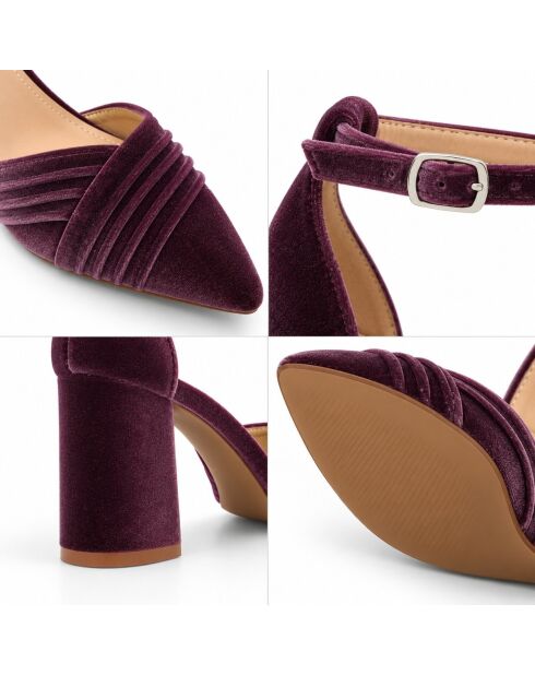 Paarse leren pumps van Aranjuezza