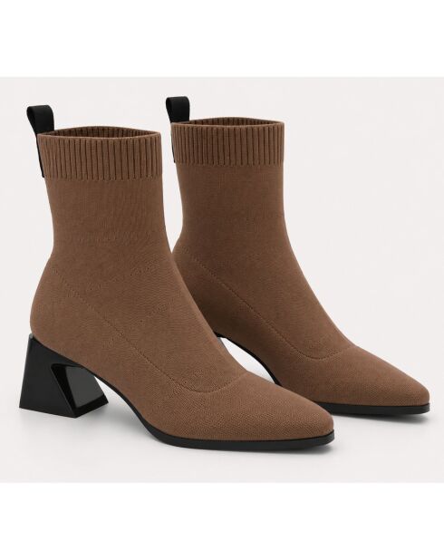 Bottines en cuir Marbellaza taupe