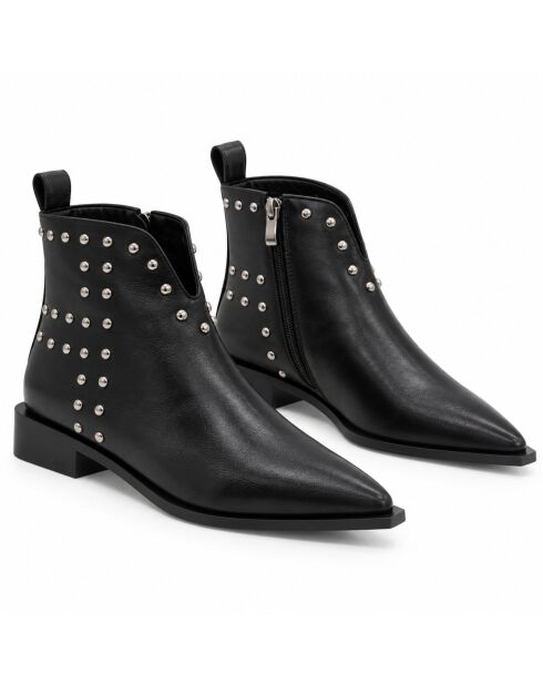 Bottines en cuir Lecceza noires