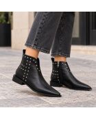 Bottines en cuir Lecceza noires
