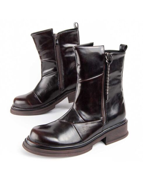 Bottines à talon Motta marron