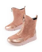 Bottines compensées Calig6 beiges