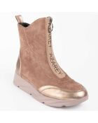 Bottines compensées Calig6 beiges