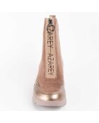 Bottines compensées Calig6 beiges