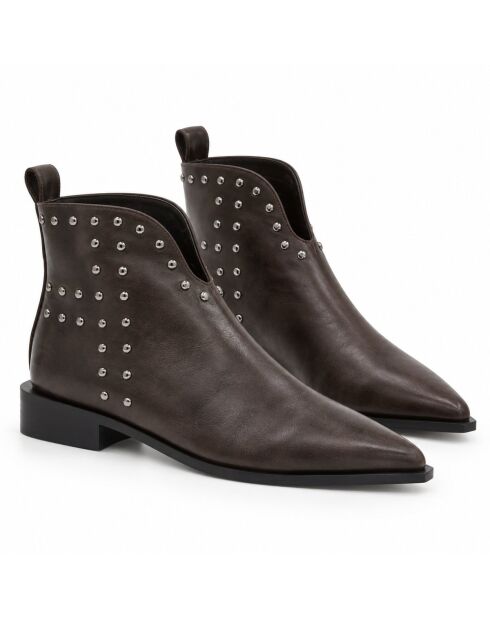 Bottines en cuir Lecceza marron