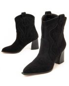 Bottines à talon Cacera noires