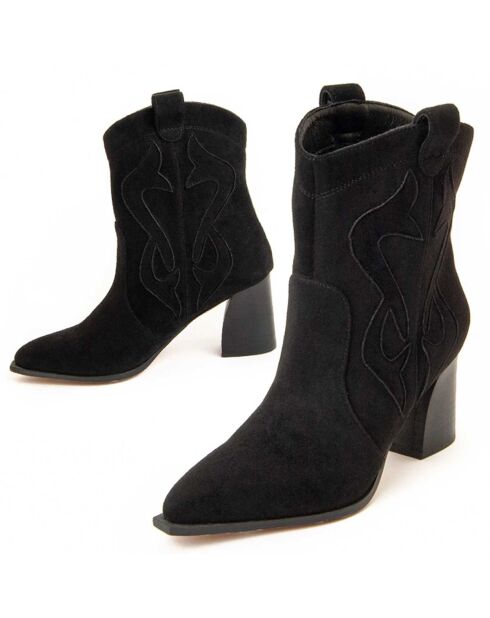 Bottines à talon Cacera noires