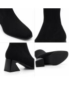 Schwarze Cordoba-Lederstiefel