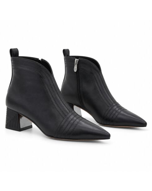 Bottines en cuir Livorno noires