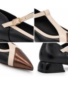 Schwarze Triesteza-Lederballerinas